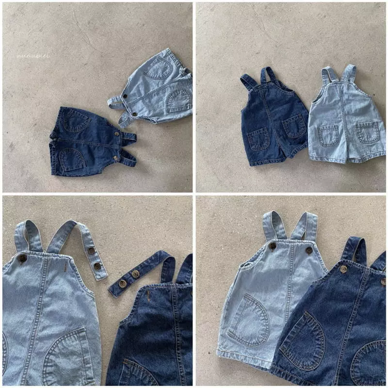 Nunubiel - Korean Children Fashion - #kidsstore - Egg Denim Dungarees - 7