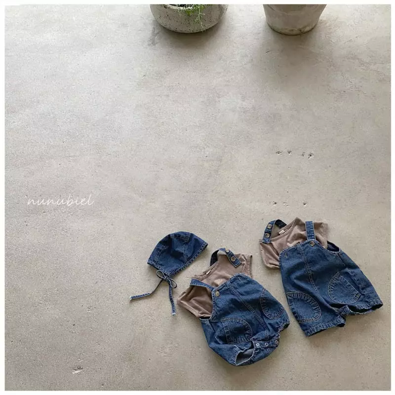 Nunubiel - Korean Children Fashion - #minifashionista - Egg Denim Dungarees - 12