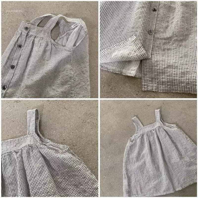 Nunubiel - Korean Children Fashion - #minifashionista - Pin Check One-piece - 7