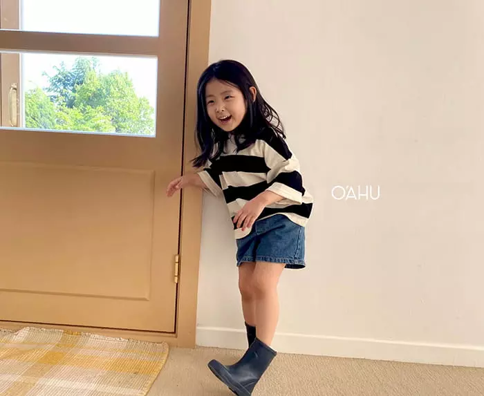 O'ahu - Korean Children Fashion - #littlefashionista - Tintin Stripes Tee - 4