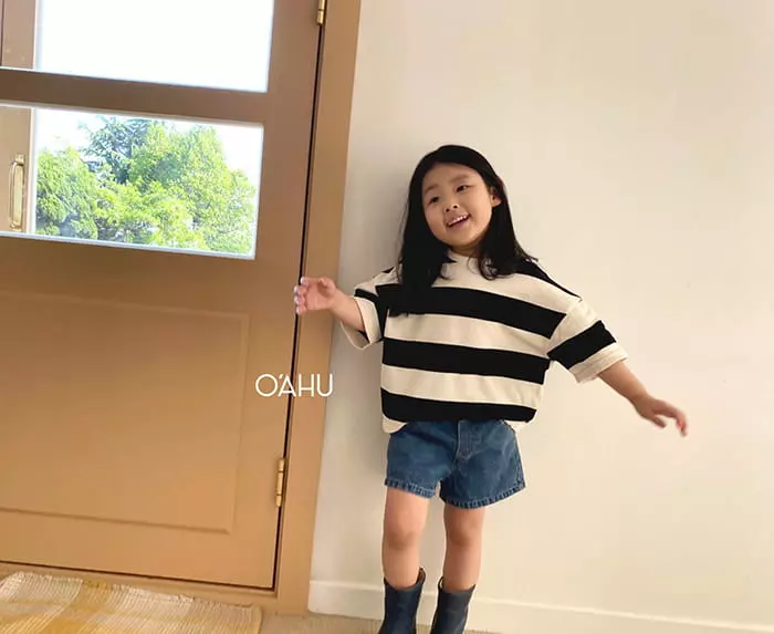 O'ahu - Korean Children Fashion - #minifashionista - Tintin Stripes Tee - 5