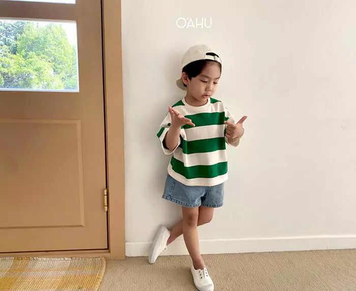 O'ahu - Korean Children Fashion - #stylishchildhood - Tintin Stripes Tee - 9