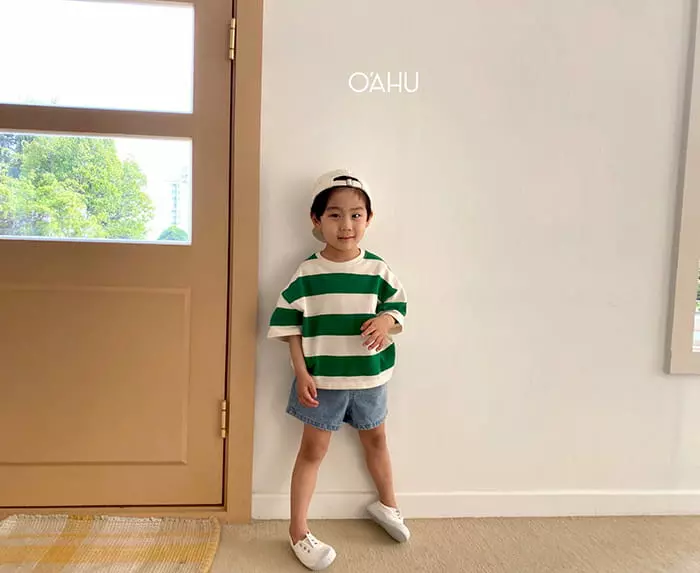 O'ahu - Korean Children Fashion - #todddlerfashion - Tintin Stripes Tee - 7