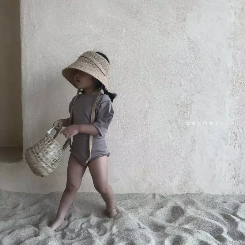 Oatmeal - Korean Children Fashion - #todddlerfashion - Cream Open Hat - 6