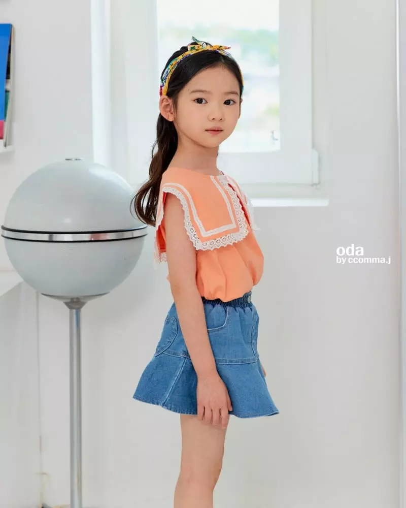 Oda - Korean Children Fashion - #Kfashion4kids - Square Lace Sleeveless - 3
