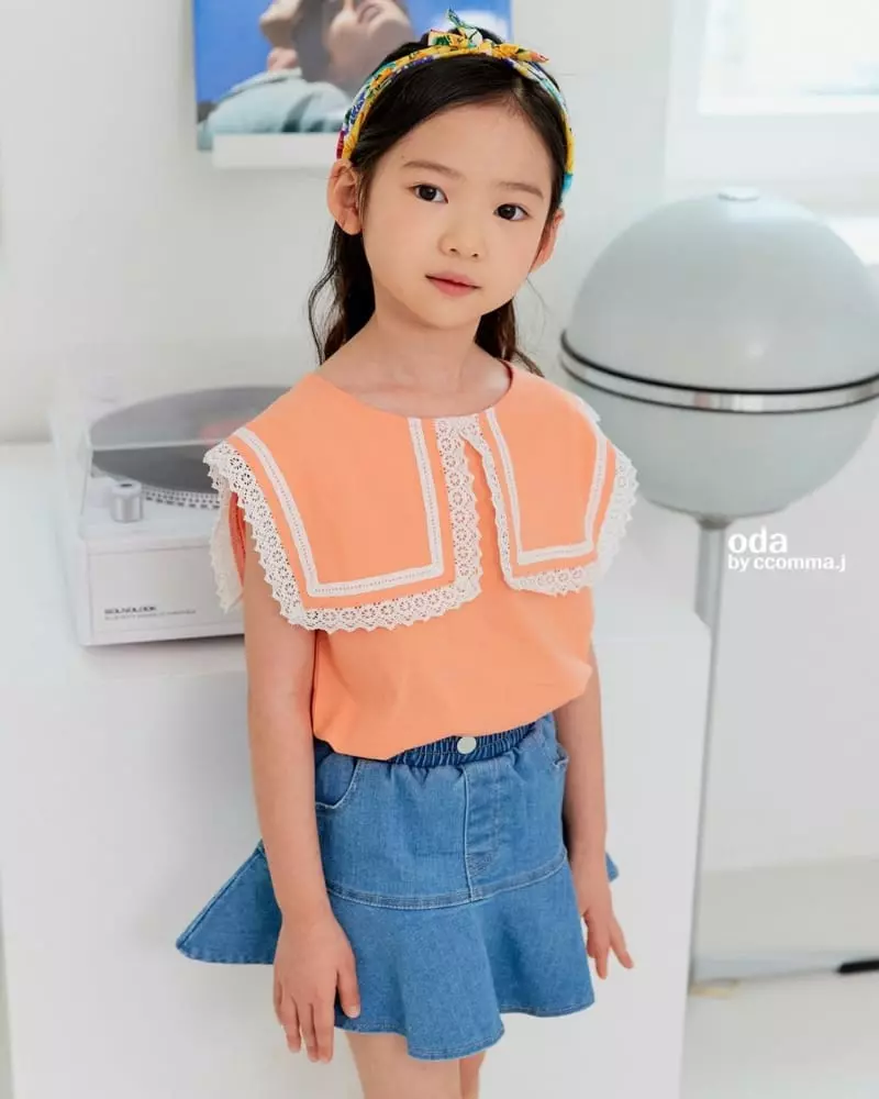 Oda - Korean Children Fashion - #kidsstore - Square Lace Sleeveless