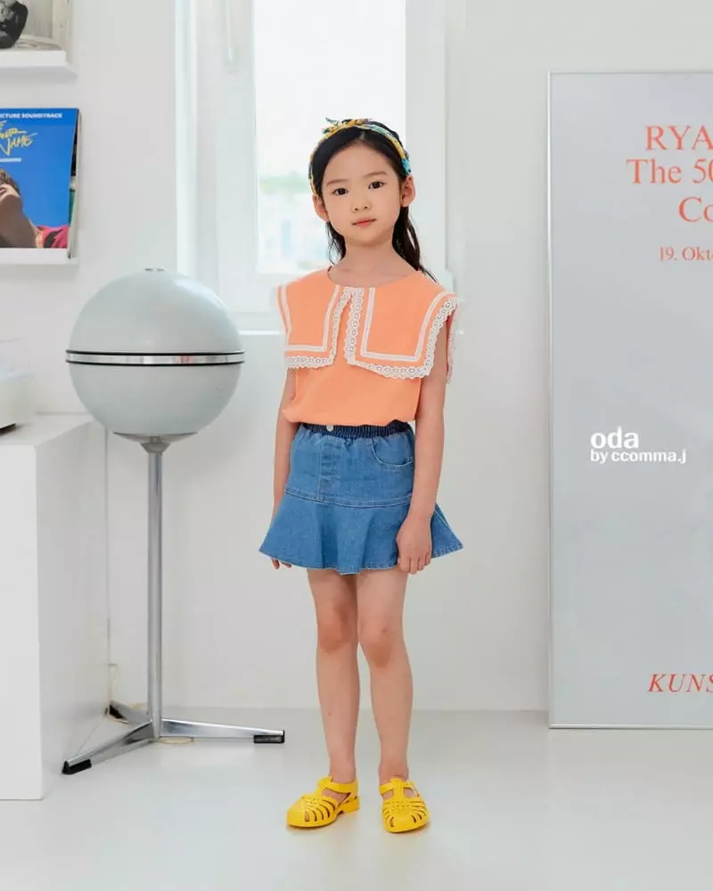 Oda - Korean Children Fashion - #kidzfashiontrend - Square Lace Sleeveless - 2