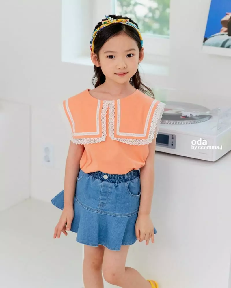 Oda - Korean Children Fashion - #Kfashion4kids - Square Lace Sleeveless - 4