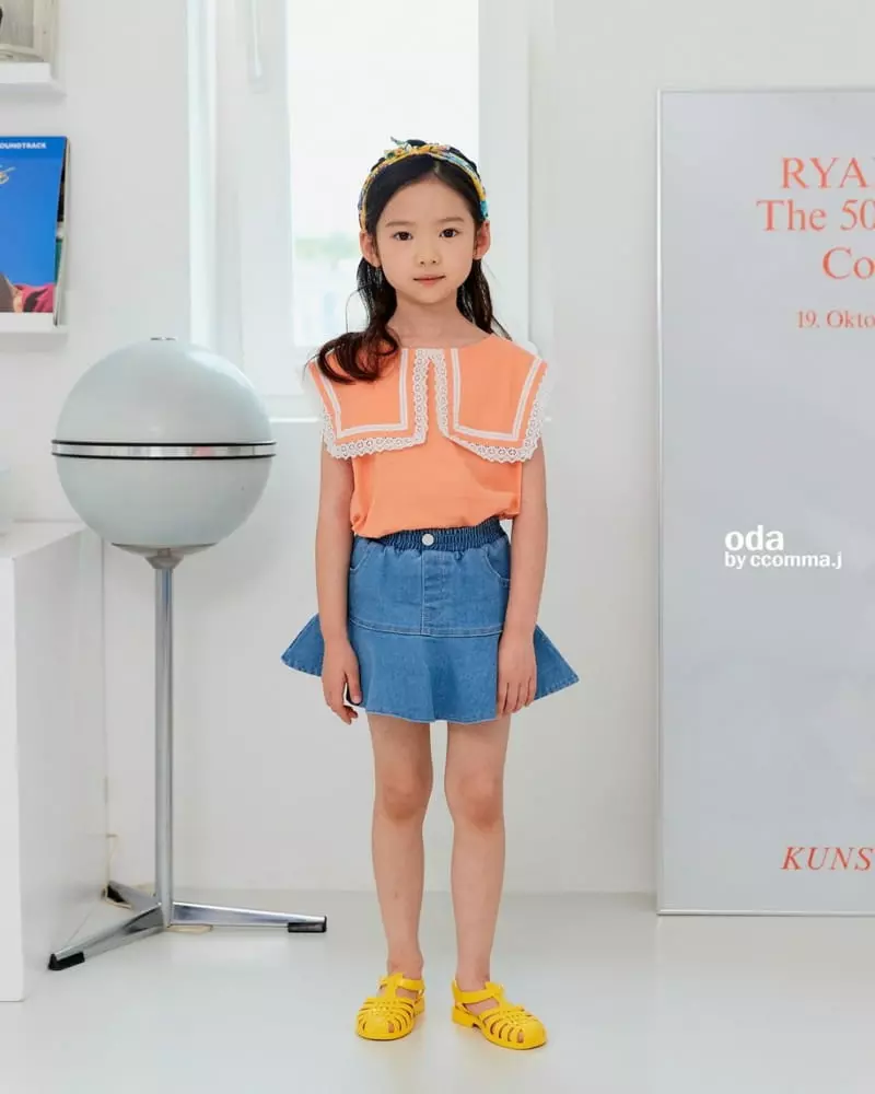 Oda - Korean Children Fashion - #minifashionista - Square Lace Sleeveless - 6