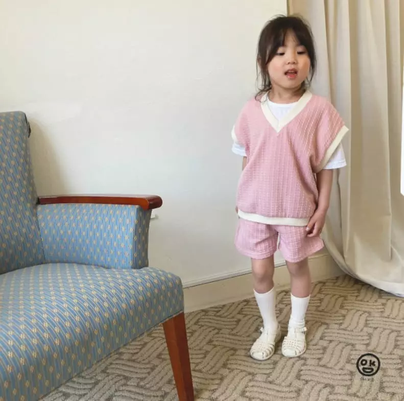 Oh Kids - Korean Children Fashion - #childofig - 22 Cream Vest Top Bottom Set - 7