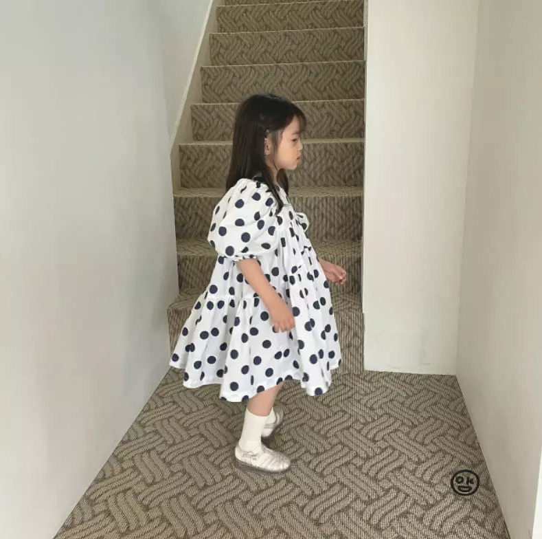Oh Kids - Korean Children Fashion - #childofig - Puff Cancan One-piece - 2
