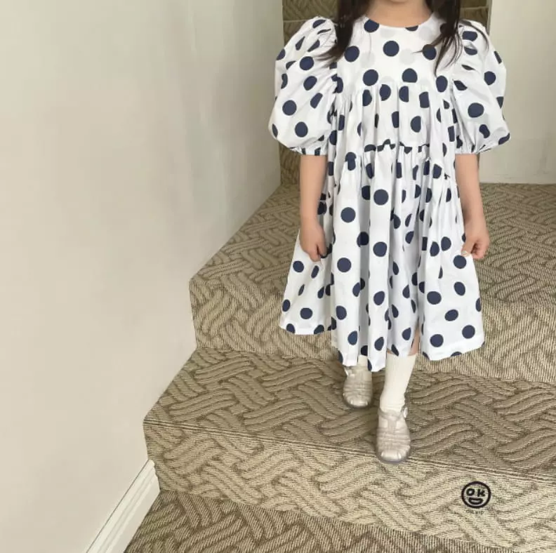 Oh Kids - Korean Children Fashion - #childofig - Puff Cancan One-piece - 3