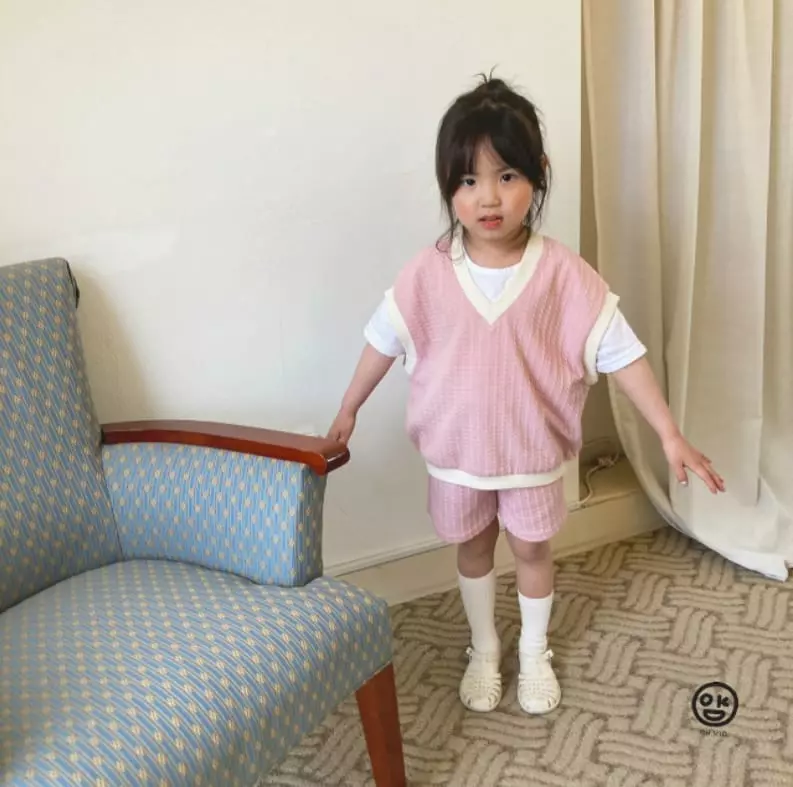 Oh Kids - Korean Children Fashion - #childrensboutique - 22 Cream Vest Top Bottom Set - 8