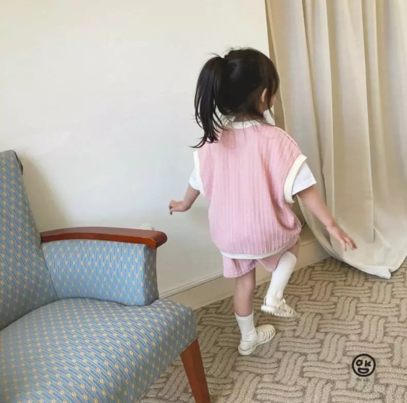 Oh Kids - Korean Children Fashion - #designkidswear - 22 Cream Vest Top Bottom Set - 9