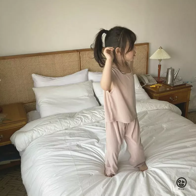 Oh Kids - Korean Children Fashion - #designkidswear - Rib Summer Top Bottom Set - 6