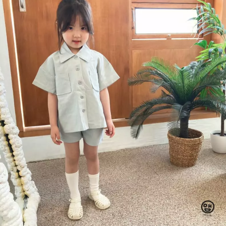 Oh Kids - Korean Children Fashion - #discoveringself - Linen Top Bottom Set - 8