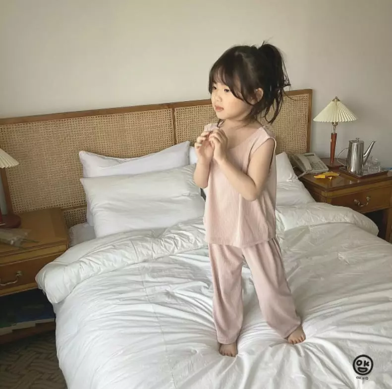 Oh Kids - Korean Children Fashion - #discoveringself - Rib Summer Top Bottom Set - 7
