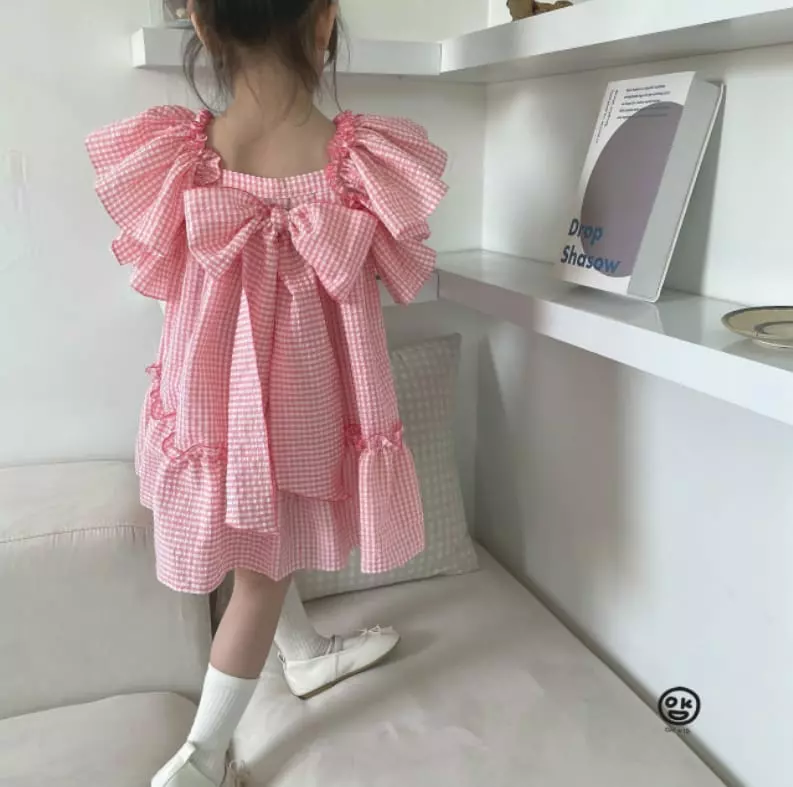 Oh Kids - Korean Children Fashion - #discoveringself - Check Frill One-piece - 7