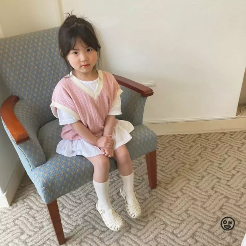 Oh Kids - Korean Children Fashion - #fashionkids - 22 Cream Vest Top Bottom Set - 11