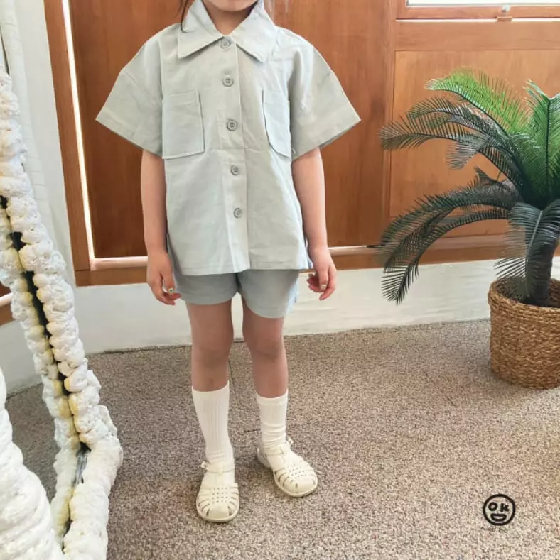 Oh Kids - Korean Children Fashion - #fashionkids - Linen Top Bottom Set - 9