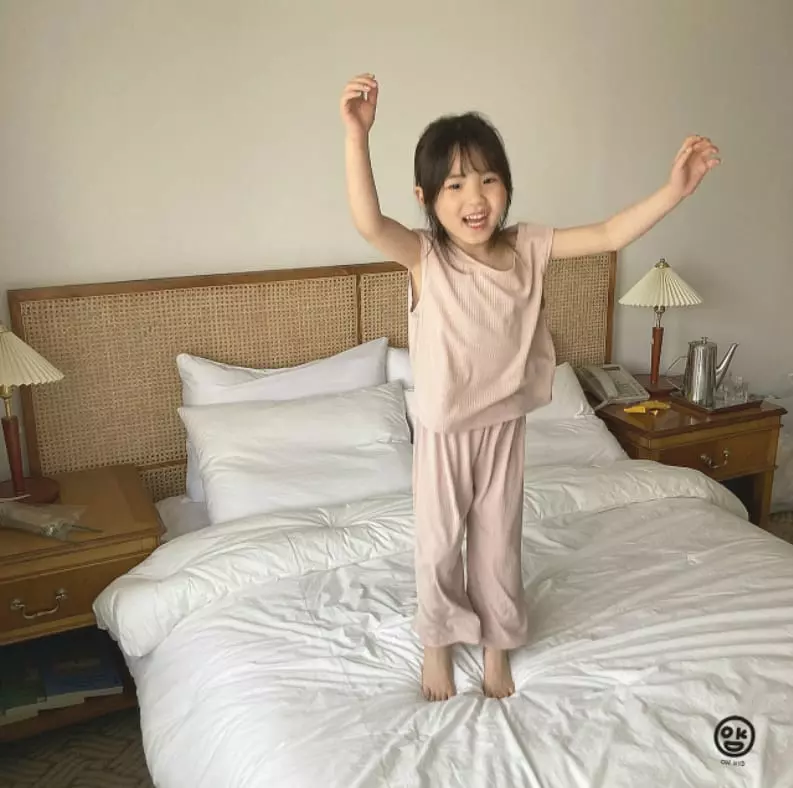 Oh Kids - Korean Children Fashion - #fashionkids - Rib Summer Top Bottom Set - 8