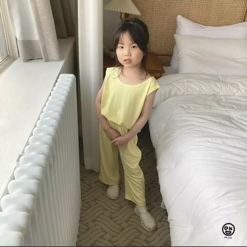 Oh Kids - Korean Children Fashion - #kidsstore - Rib Summer Top Bottom Set - 10