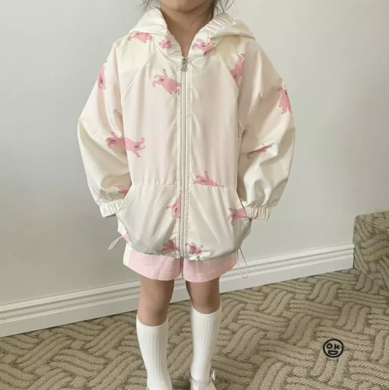 Oh Kids - Korean Children Fashion - #kidsshorts - Rabbit Windbreaker - 4