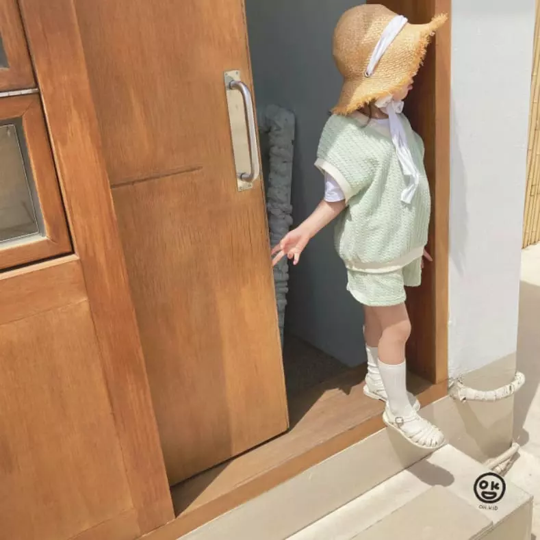 Oh Kids - Korean Children Fashion - #magicofchildhood - 22 Cream Vest Top Bottom Set