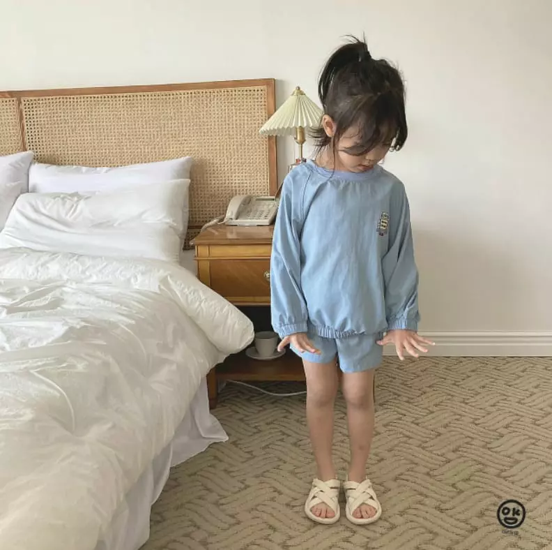 Oh Kids - Korean Children Fashion - #minifashionista - Robbot Top Bottom Set
