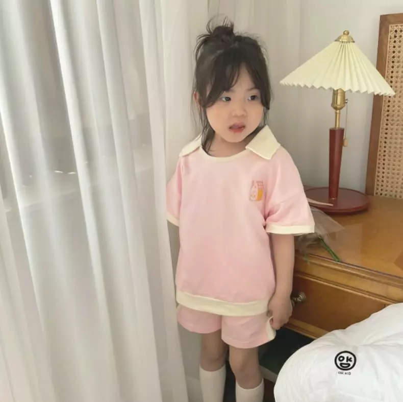 Oh Kids - Korean Children Fashion - #minifashionista - My Home Top Bottom Set - 8