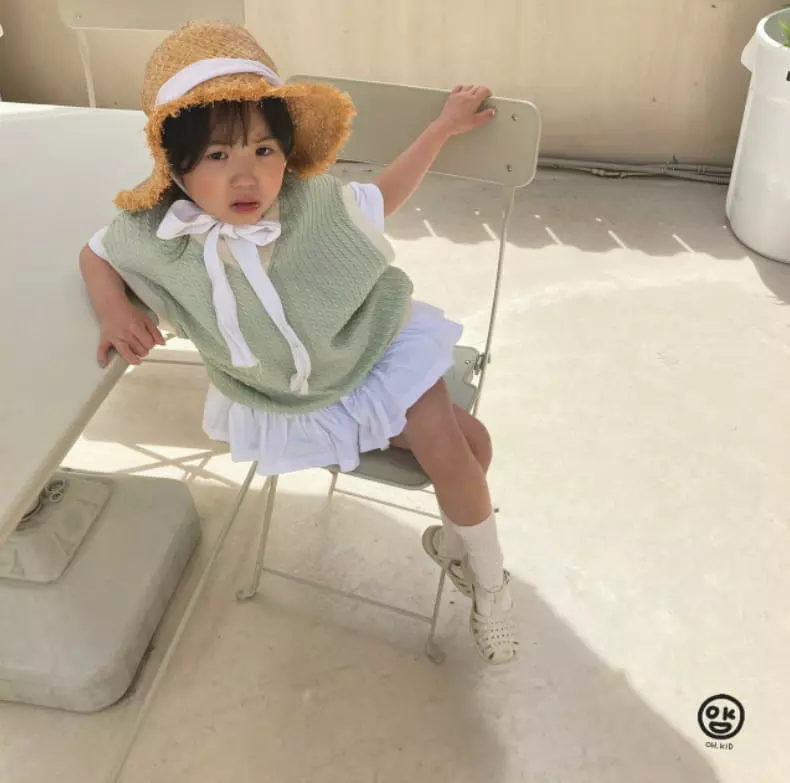 Oh Kids - Korean Children Fashion - #stylishchildhood - 22 Cream Vest Top Bottom Set - 6