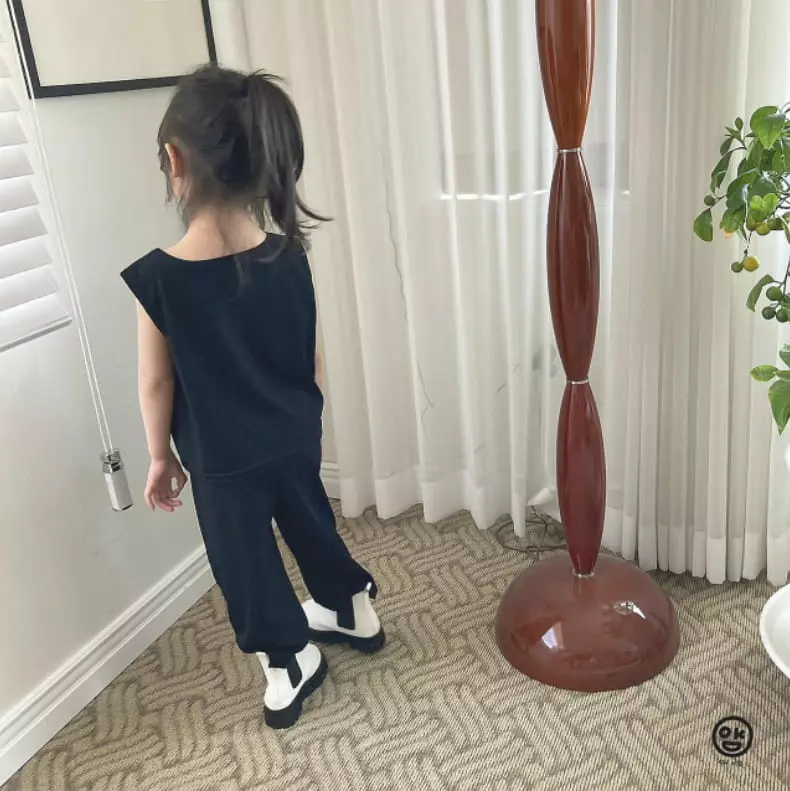 Oh Kids - Korean Children Fashion - #stylishchildhood - Rib Summer Top Bottom Set - 3