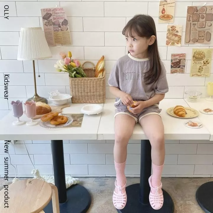 Ollymarket - Korean Children Fashion - #magicofchildhood - Petie Slub Top Bottom Set