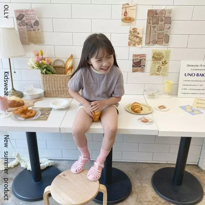 Ollymarket - Korean Children Fashion - #minifashionista - Petie Slub Top Bottom Set - 2