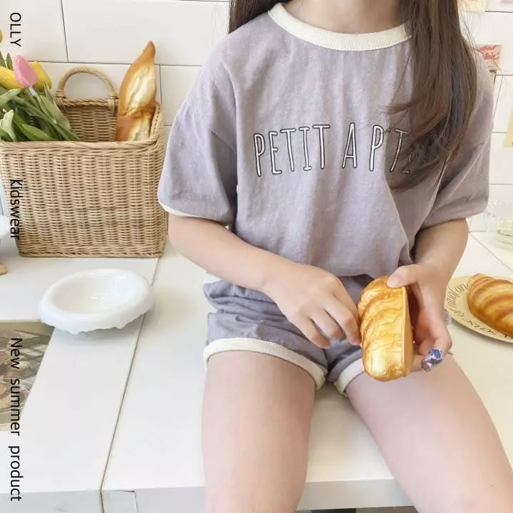 Ollymarket - Korean Children Fashion - #prettylittlegirls - Petie Slub Top Bottom Set - 3