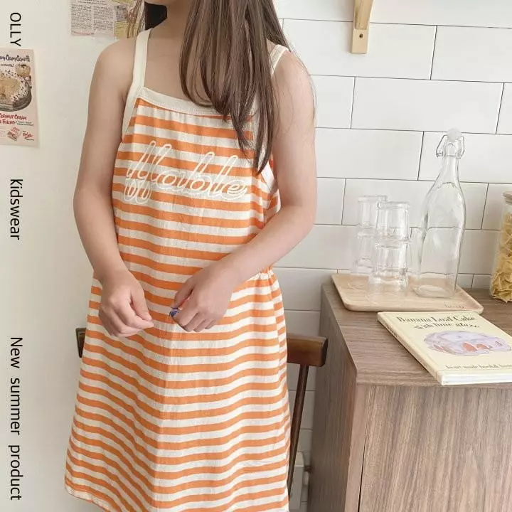 Ollymarket - Korean Children Fashion - #prettylittlegirls - Stripes One-piece