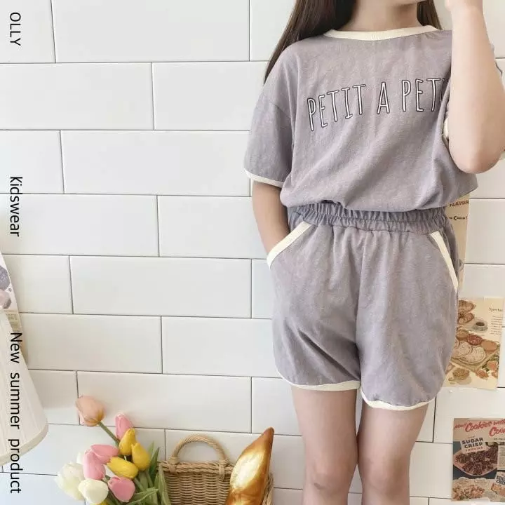 Ollymarket - Korean Children Fashion - #stylishchildhood - Petie Slub Top Bottom Set - 6