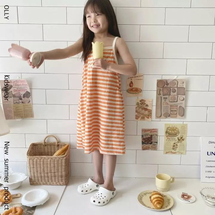 Ollymarket - Korean Children Fashion - #toddlerclothing - Stripes One-piece - 4