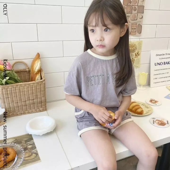 Ollymarket - Korean Children Fashion - #prettylittlegirls - Petie Slub Top Bottom Set - 4