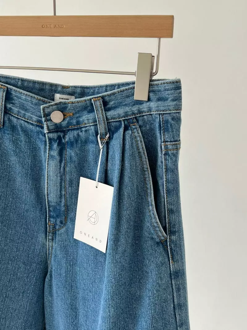 Oneand - Korean Women Fashion - #momslook - Pintuck Denim Shorts