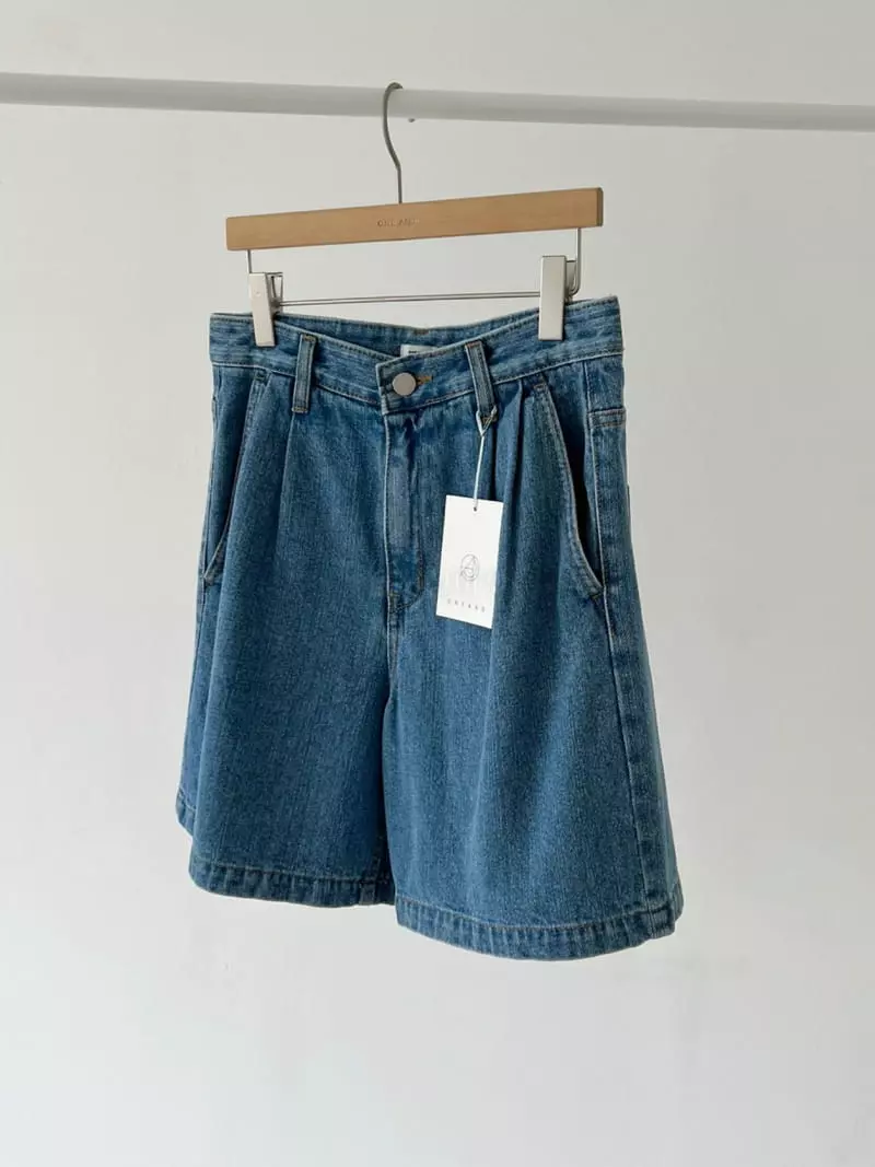 Oneand - Korean Women Fashion - #momslook - Pintuck Denim Shorts - 3