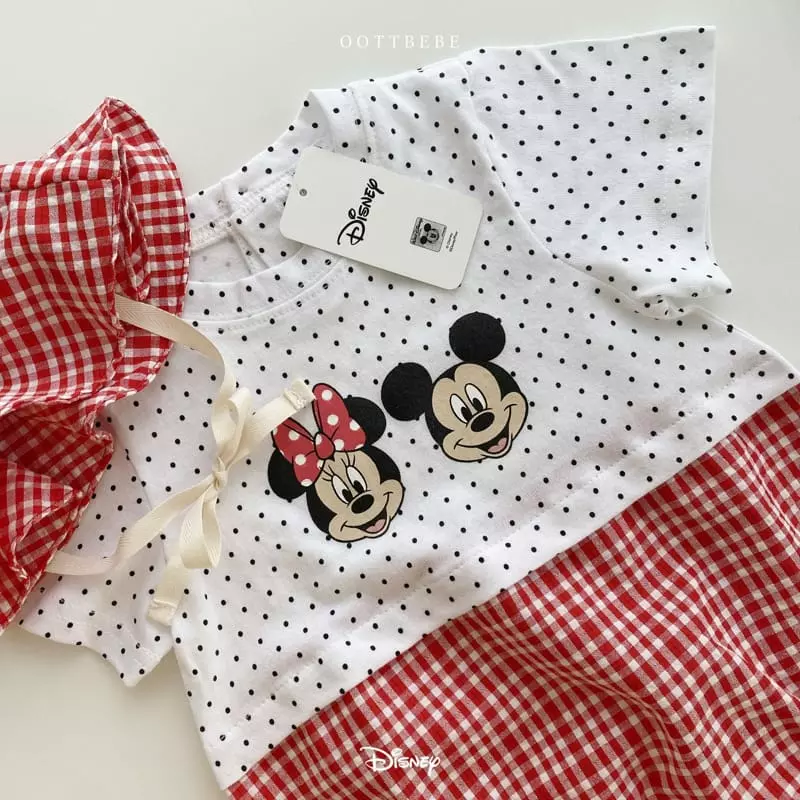 Oott Bebe - Korean Baby Fashion - #babyboutique - Disney Check Bodysuit - 5
