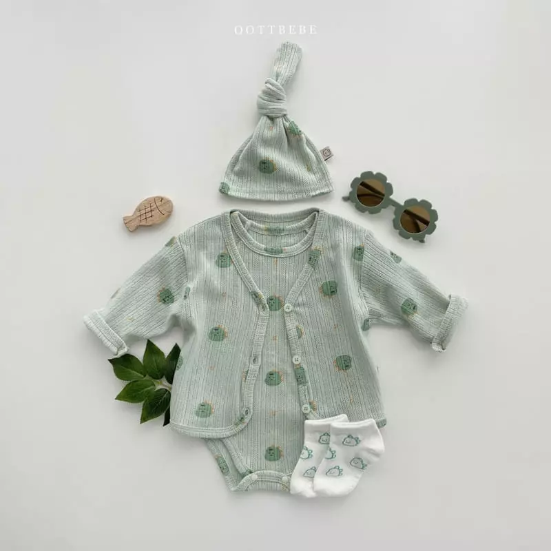 Oott Bebe - Korean Baby Fashion - #babyboutiqueclothing - Jue Jue Jacquard Bonnet - 9