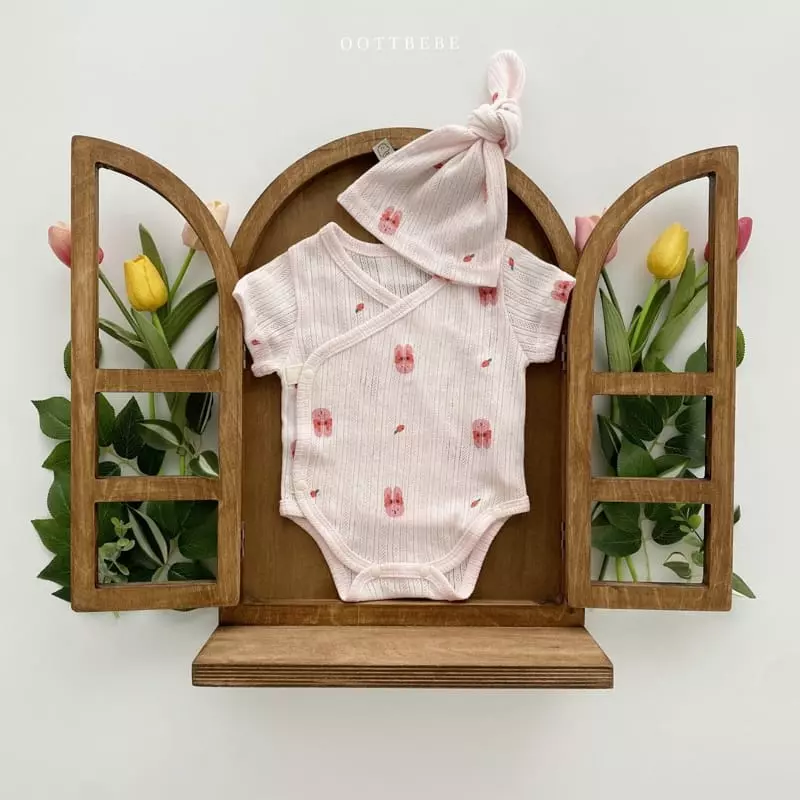 Oott Bebe - Korean Baby Fashion - #babyboutiqueclothing - Jue Jue Jacquard Benet Bodysuit - 7