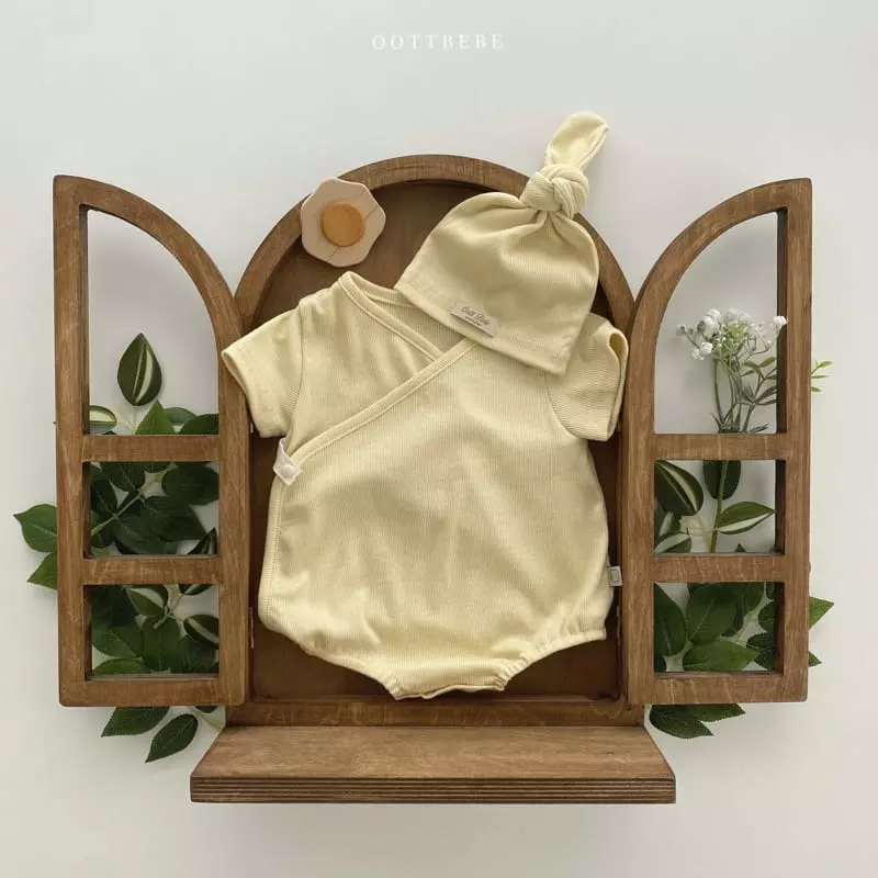 Oott Bebe - Korean Baby Fashion - #babyboutiqueclothing - Ade Rib Benet Bodysuit - 3