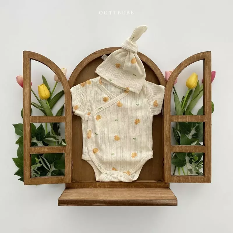 Oott Bebe - Korean Baby Fashion - #babyclothing - Jue Jue Jacquard Benet Bodysuit - 8