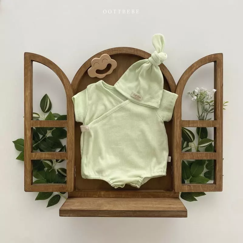 Oott Bebe - Korean Baby Fashion - #babyboutiqueclothing - Ade Rib Benet Bodysuit - 4