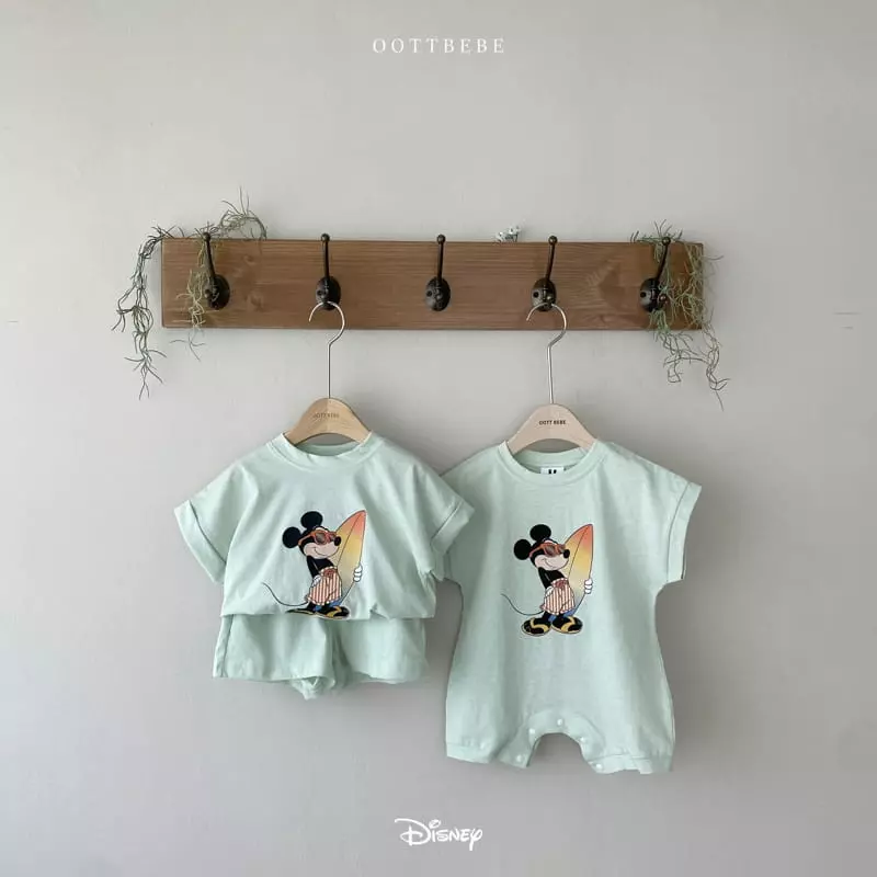 Oott Bebe - Korean Baby Fashion - #babyclothing - Disney Surfing Bodysuit - 8
