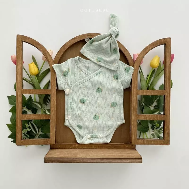 Oott Bebe - Korean Baby Fashion - #babyfashion - Jue Jue Jacquard Benet Bodysuit - 9