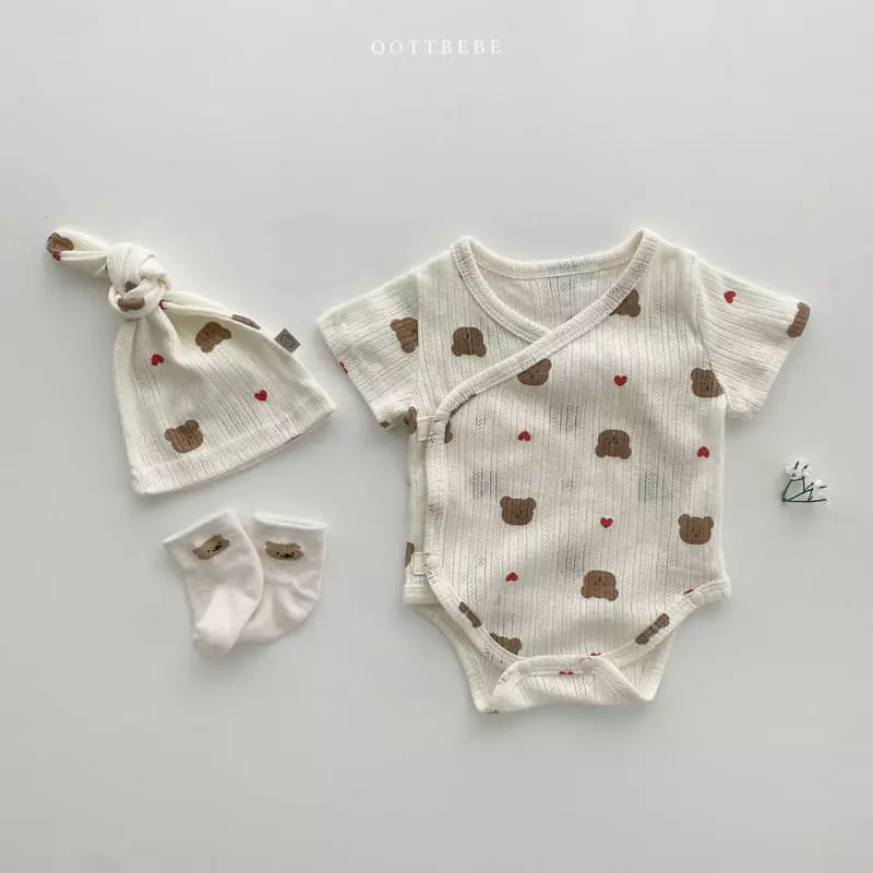Oott Bebe - Korean Baby Fashion - #babyfever - Jue Jue Jacquard Benet Bodysuit - 10